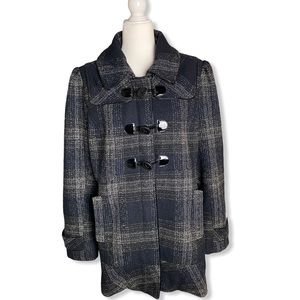 APT 9 Navy Blue/Black Pea Coat XL